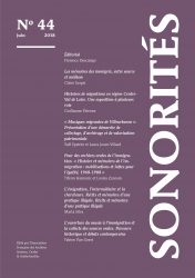 Couverture de la revue Sonorités- bulletin de l Afas numero 44
